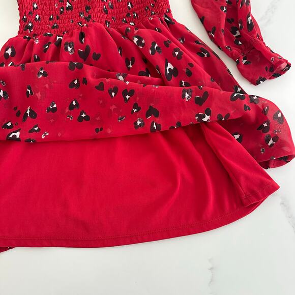 Target Art Class Girls Dress Red Cheetah Print Size Large 10/12 - Picture 6 of 7